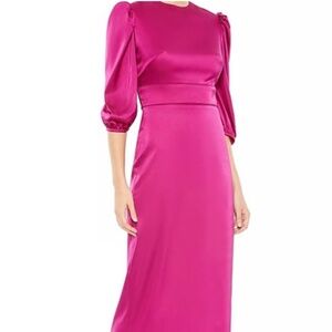 Mac Duggal High Neck Midi Dress (Women) 4